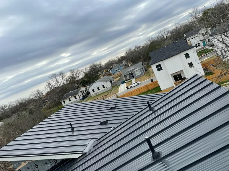 Standing seam metal roof panels with vents for Skylight Repair in Pauls Valley